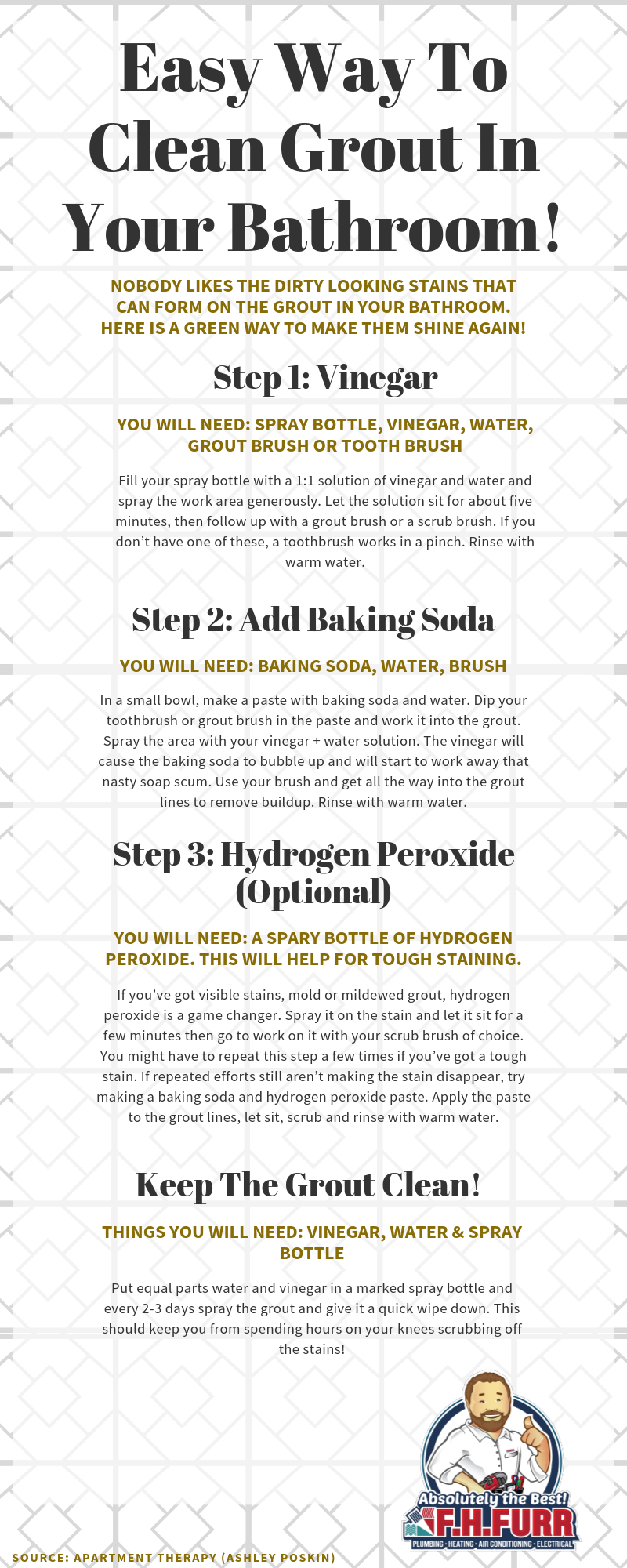 Easy Way To Clean Grout!