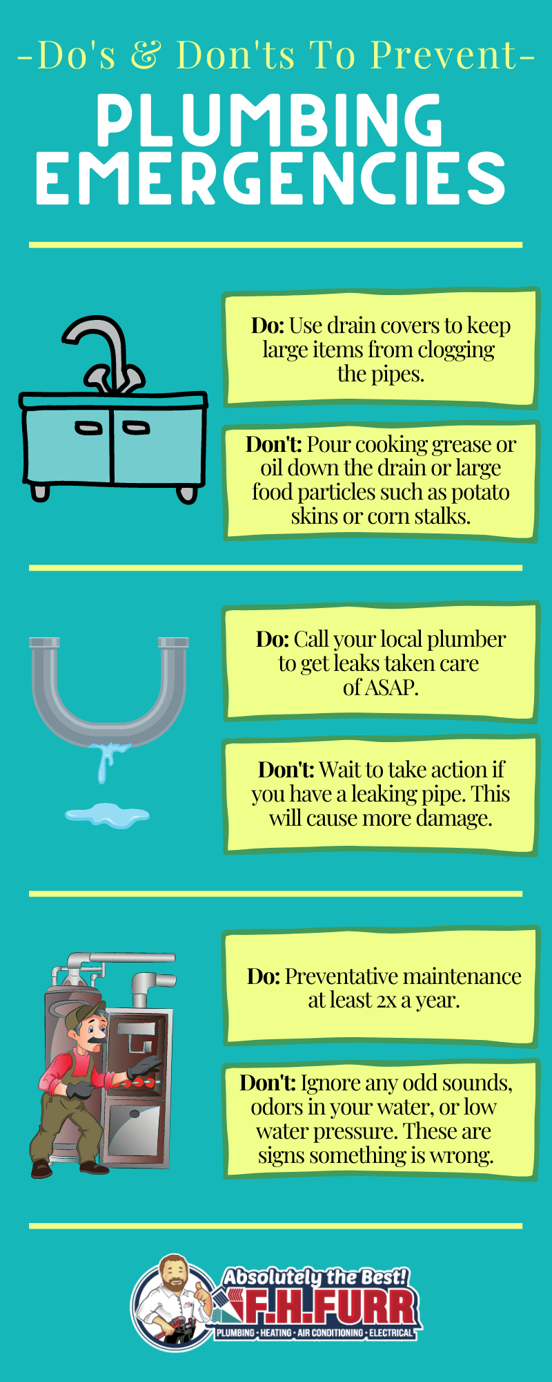 Infographic: Do's & Don'ts To Prevent Plumbing Emergencies