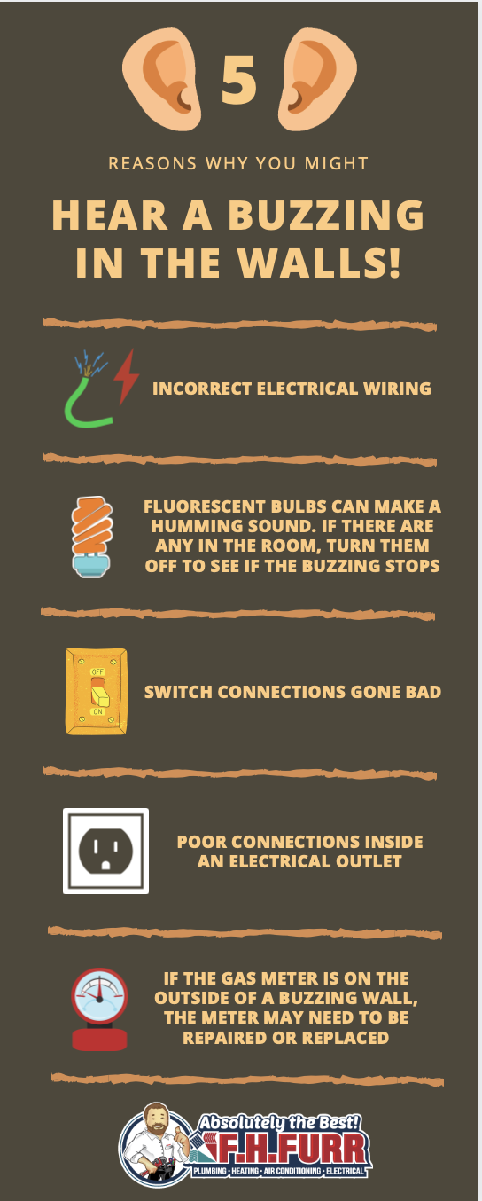 Infographic: 5 Reasons Why You Might Hear A Buzzing Sound In The Walls!