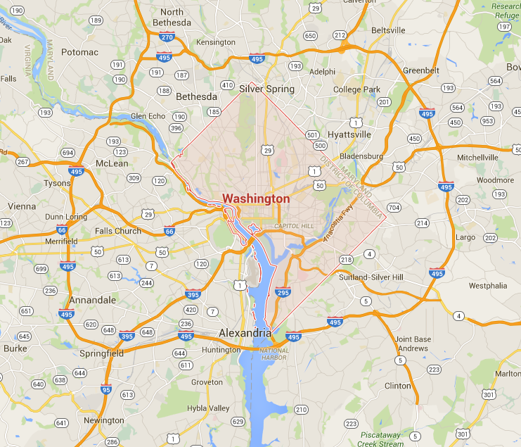 Washington DC service area map for F.H. Furr