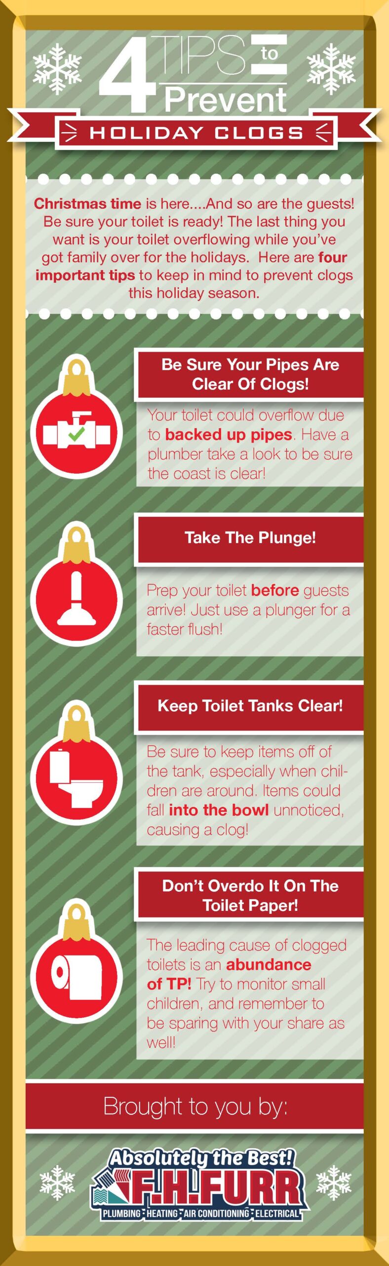 4 Tips To Prevent Holiday Toilet Clogs!